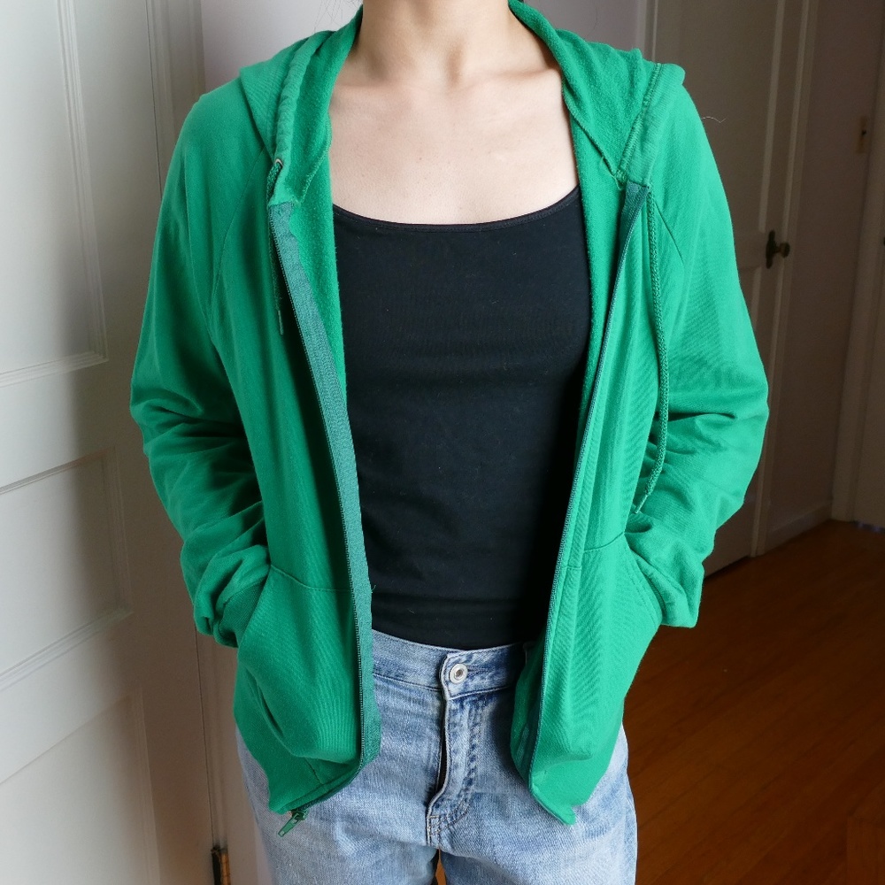 Kelly Green Zip-Up American Apparel Jacket